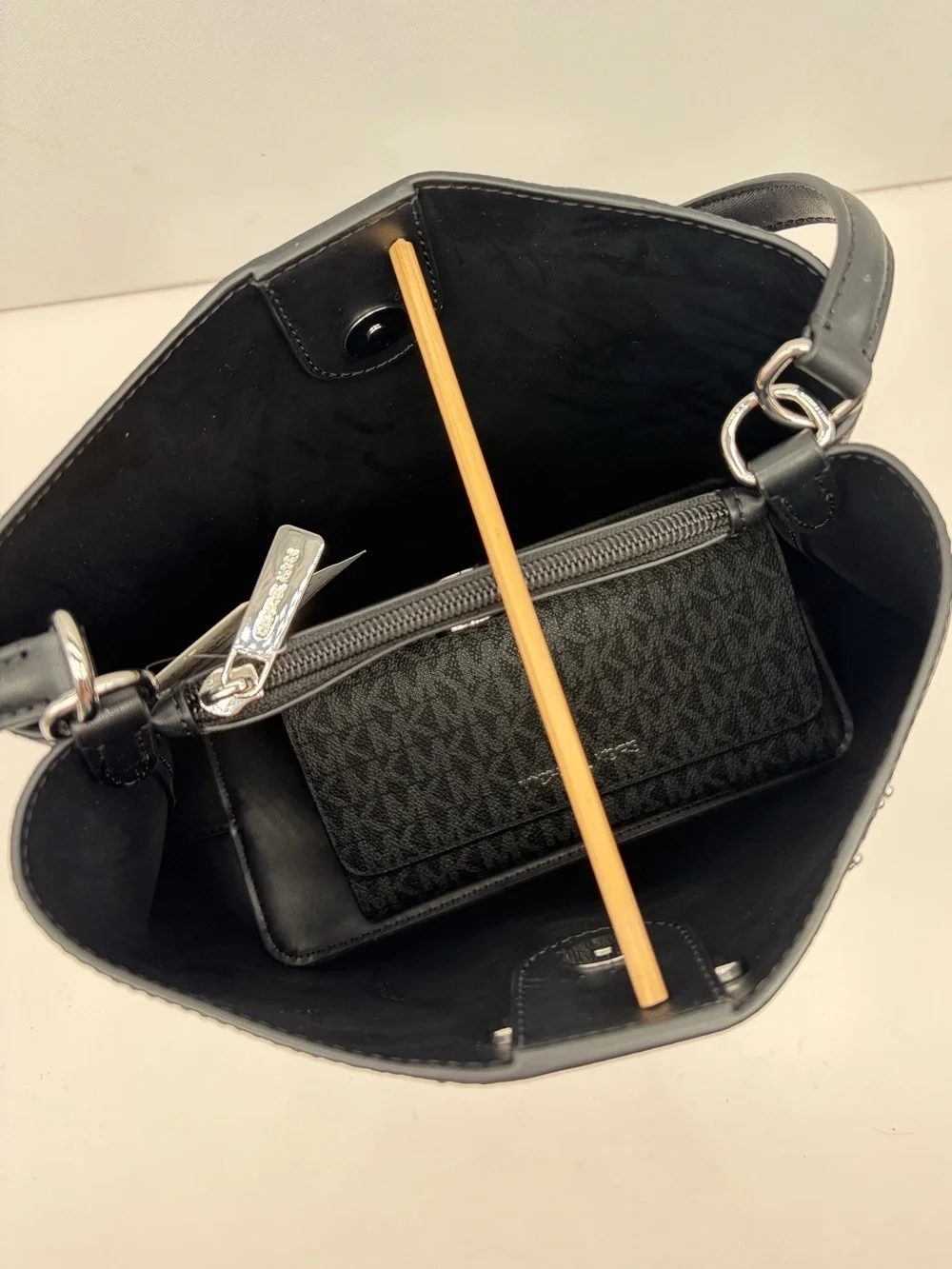 Michael Kors Pratt Medium Studded Patchwork Shoulder Bag and Wallet Set